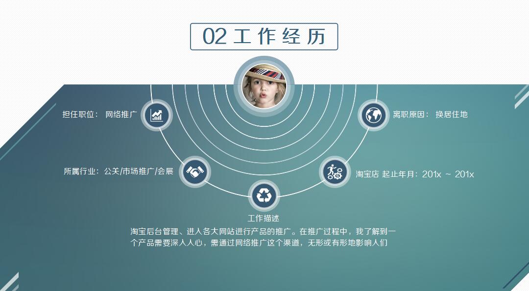 IOS风格个人简历ppt模板