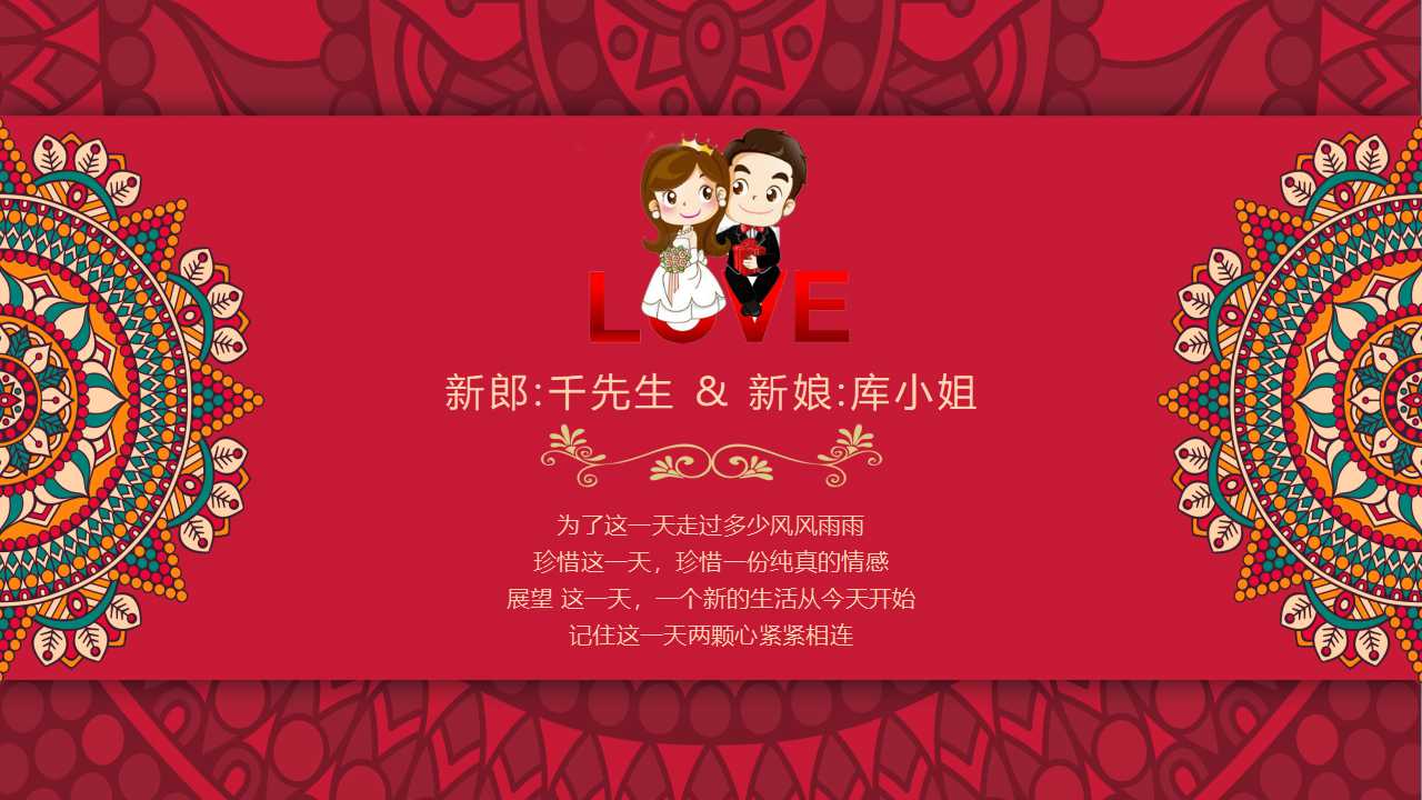婚礼邀请函ppt模板