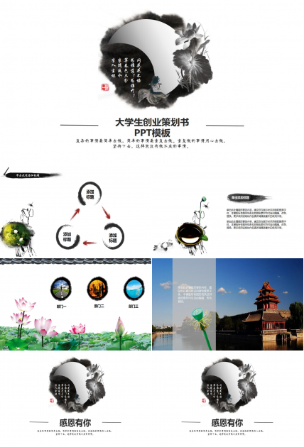 大学生创业策划书ppt模板