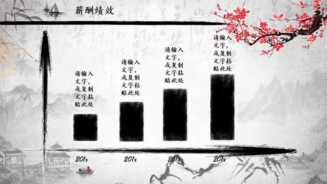 中国风人事行政述职报告ppt模板