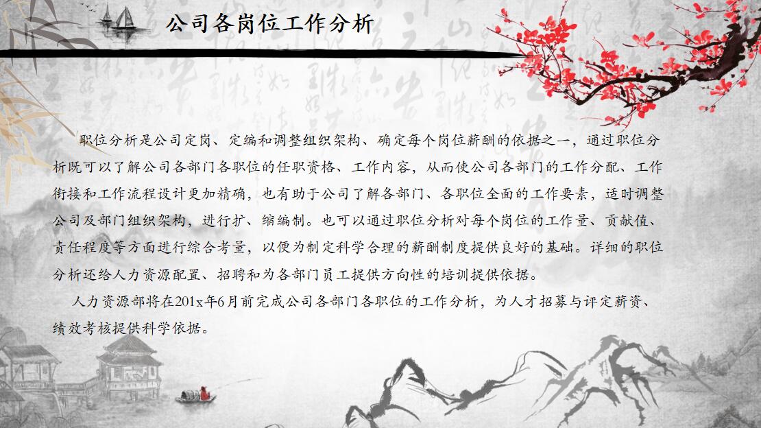 中国风人事行政述职报告ppt模板