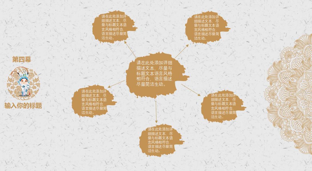 中国风金色戏曲艺术鉴赏ppt模板