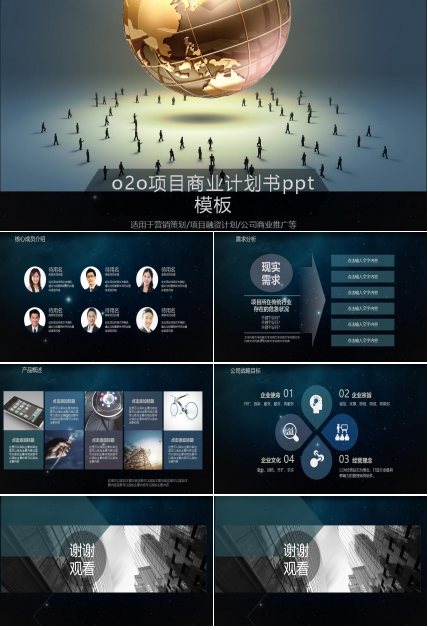 o2o项目商业计划书ppt模板