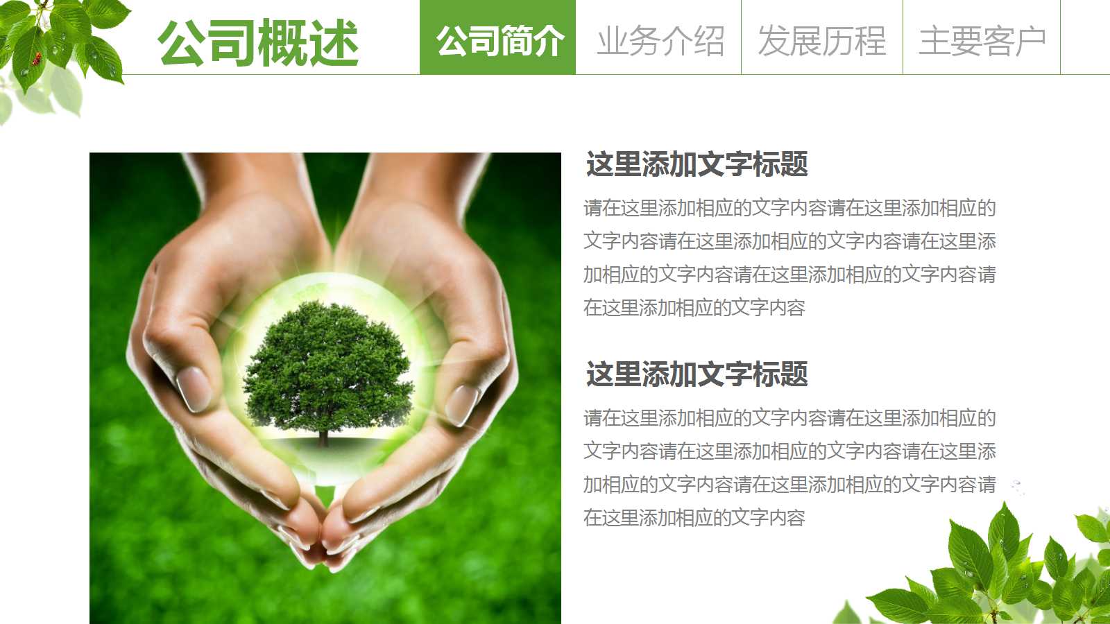 清洁能源ppt模板