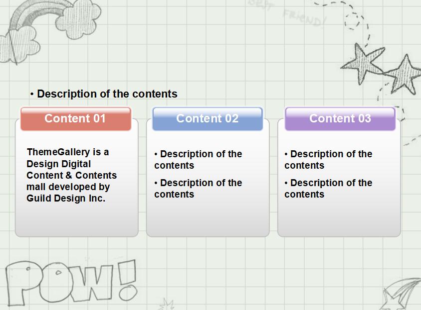 灰色卡通手绘工作总结ppt模板