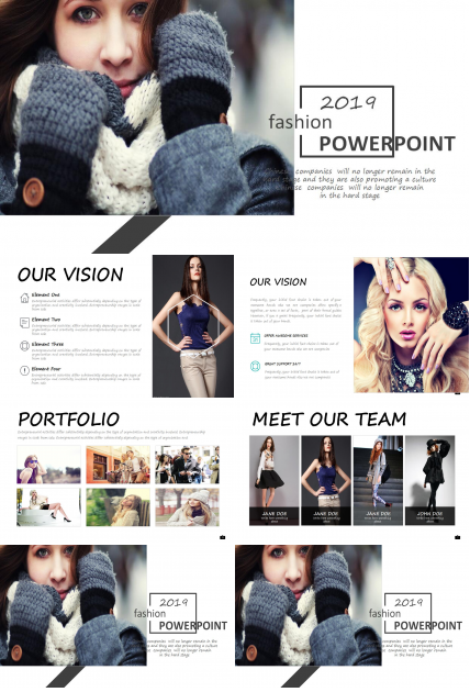 时尚简约欧美风ppt模板