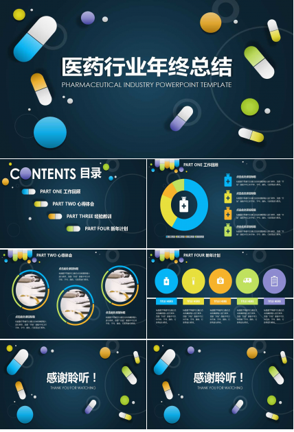医药年终总结ppt模板