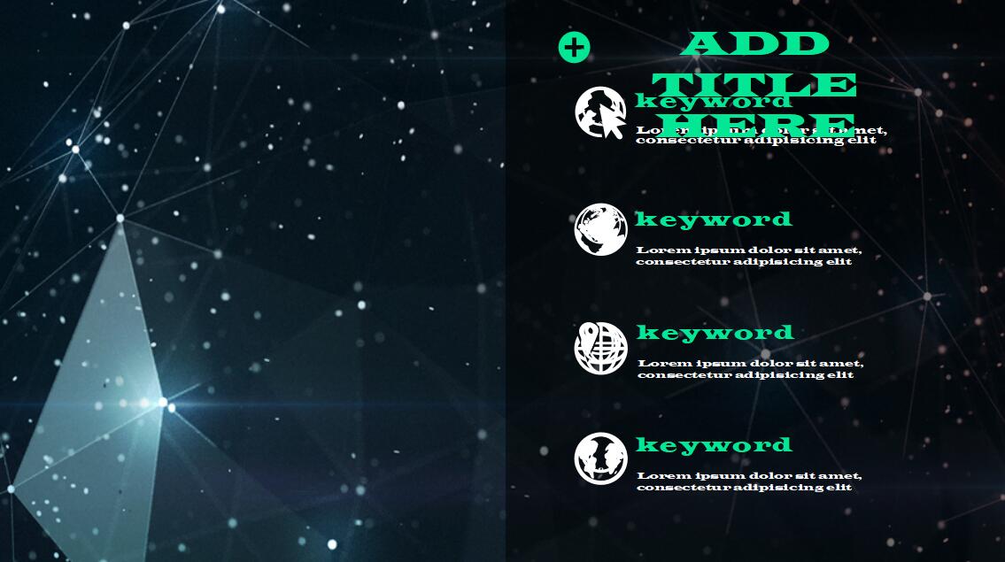 科技感绿色商务通用ppt模板