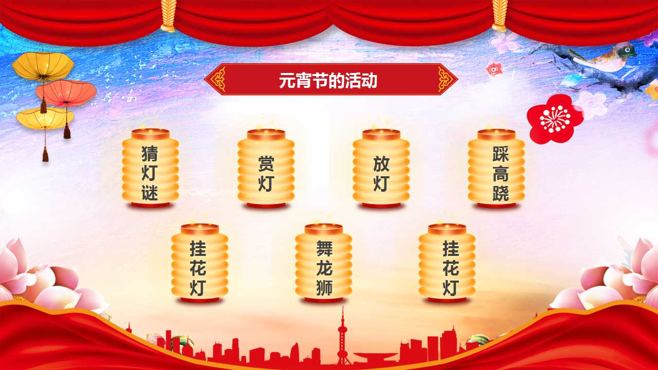 元宵节活动ppt模板