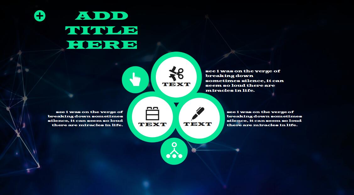 科技感绿色商务通用ppt模板