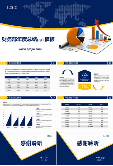 财务部年度总结ppt模板