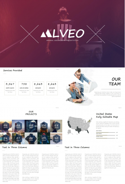 欧美商务风公司简介PPT模板