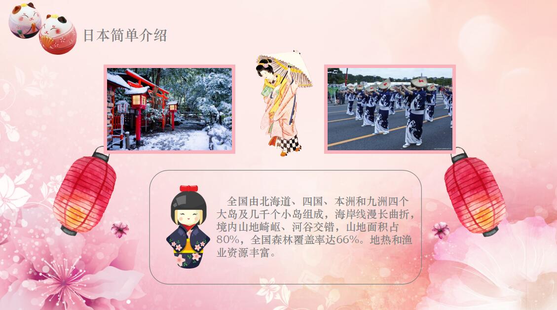 创意清新日本文化ppt模板