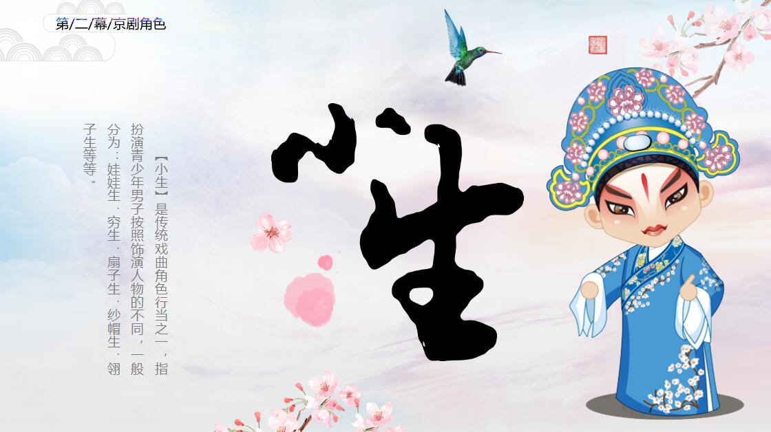 唯美中国风京剧介绍ppt模板