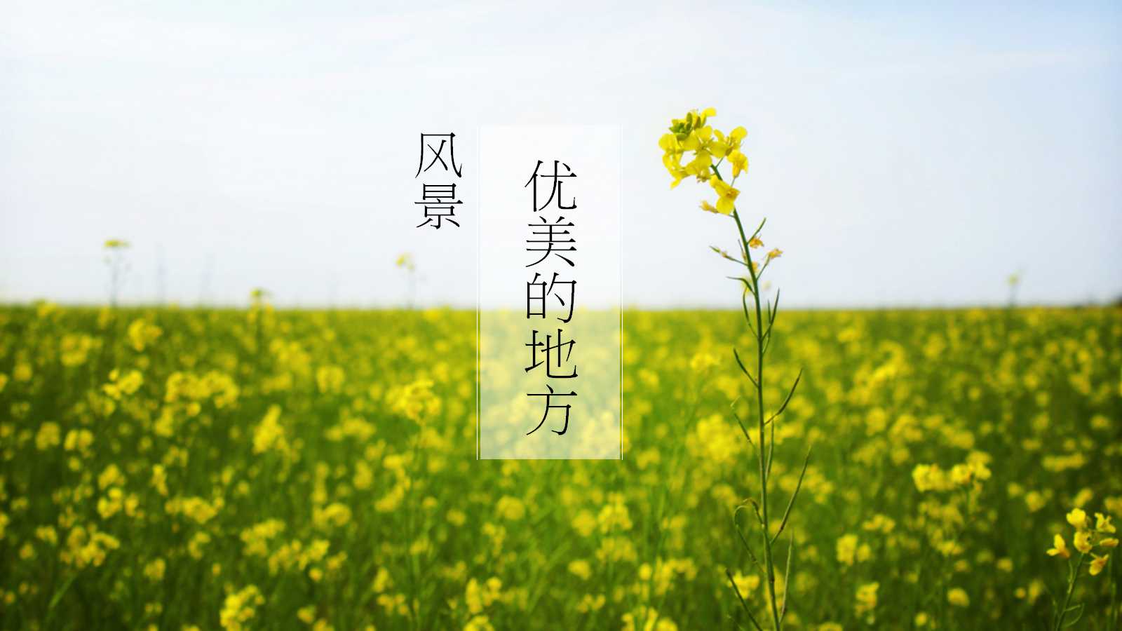 风景优美的地方ppt