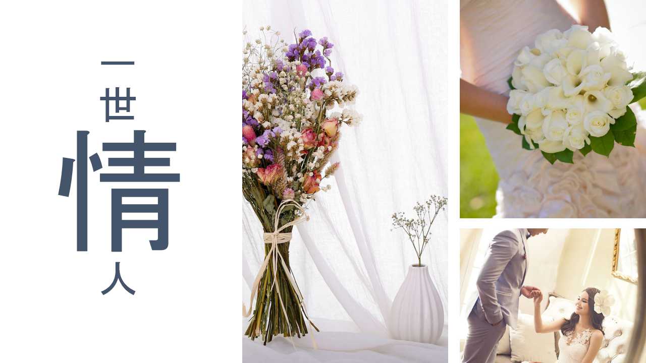 法国婚礼ppt模板