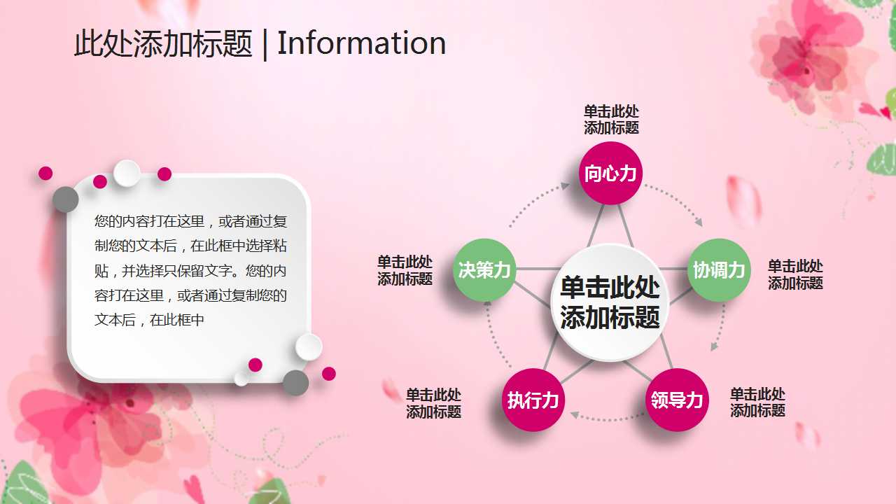 粉色精美妇女节PPT模板