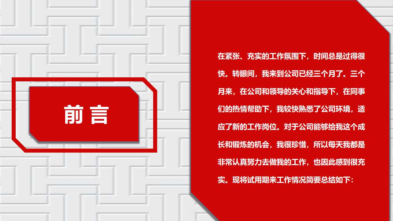 安全员试用期转正ppt