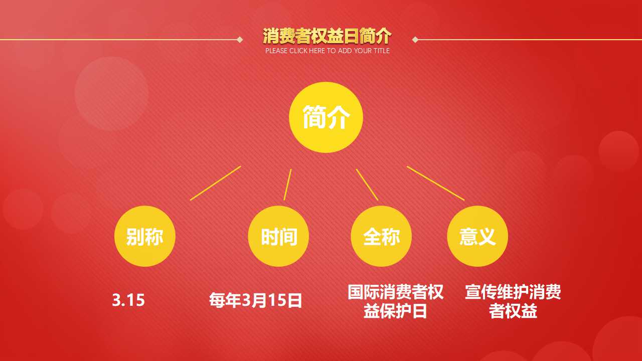 消费者权益日主题ppt模板