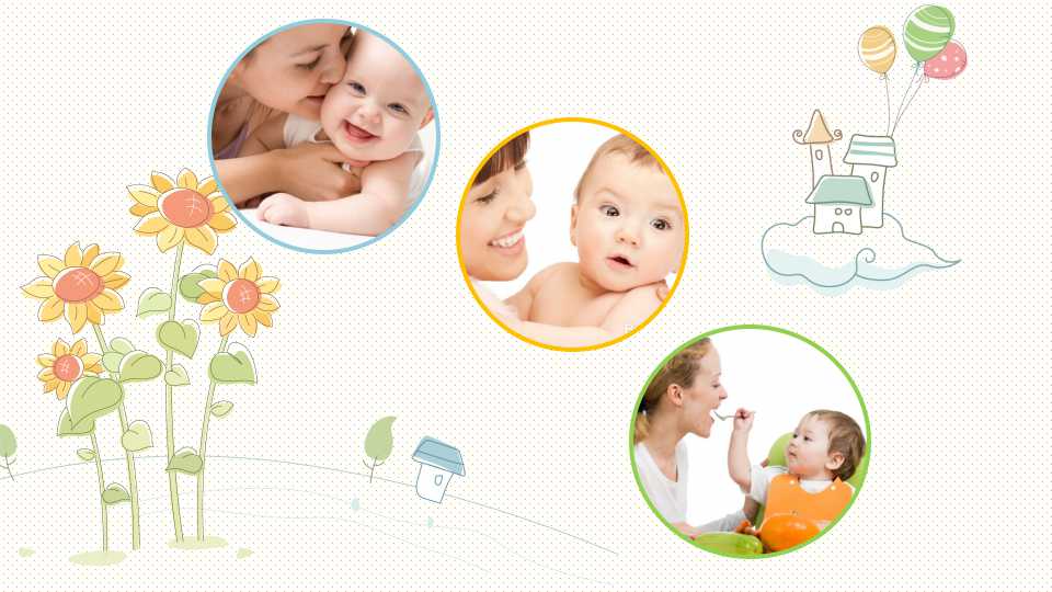 宝宝百天照片ppt模板