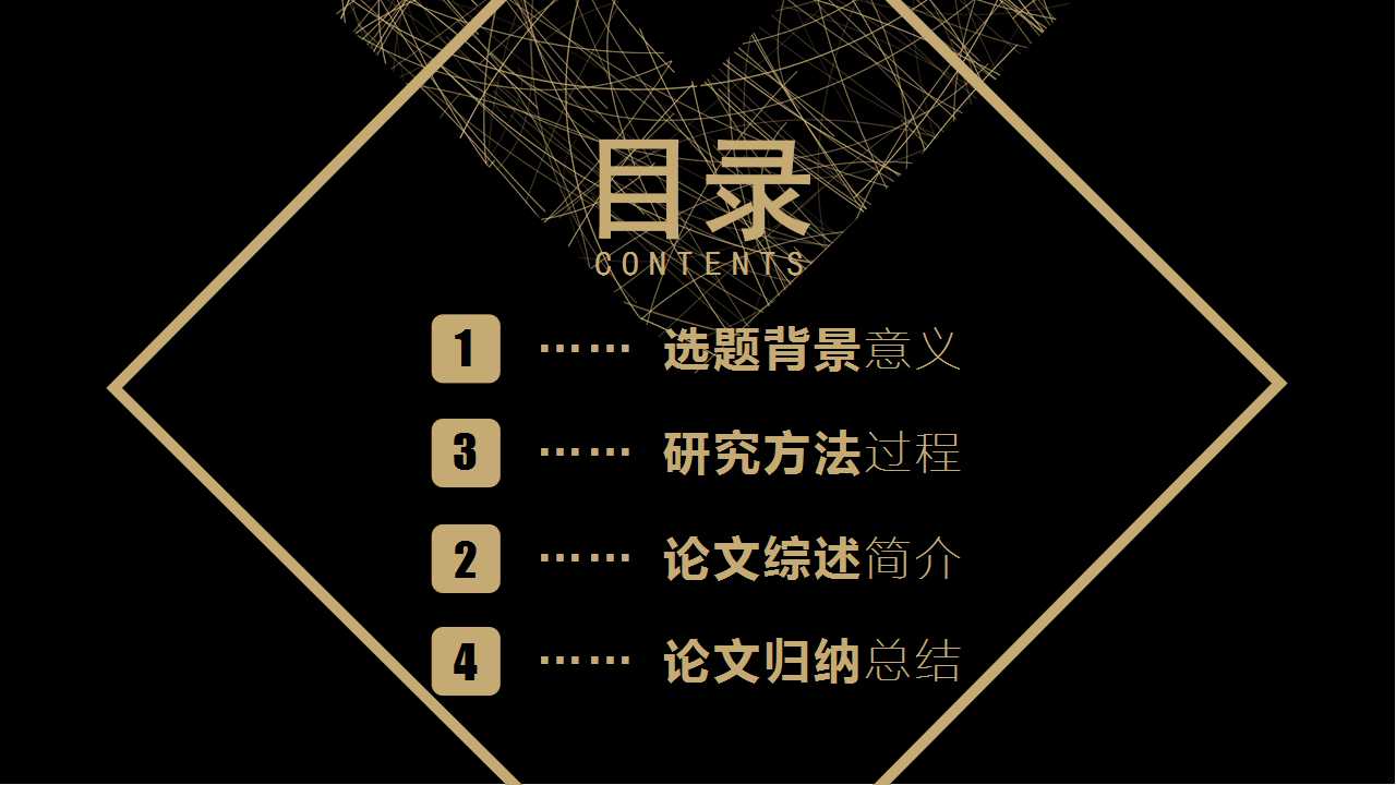 黑色框架背景PPT模板（商务主题）