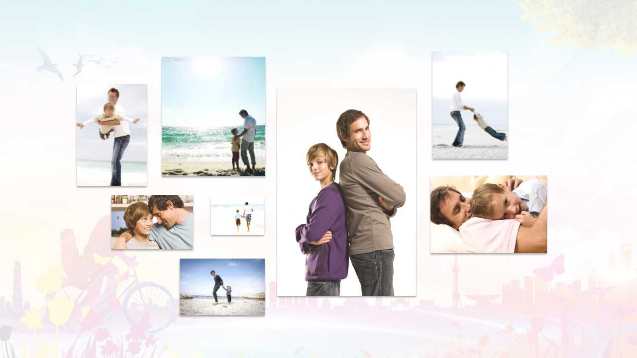 父亲节感恩父母ppt模板