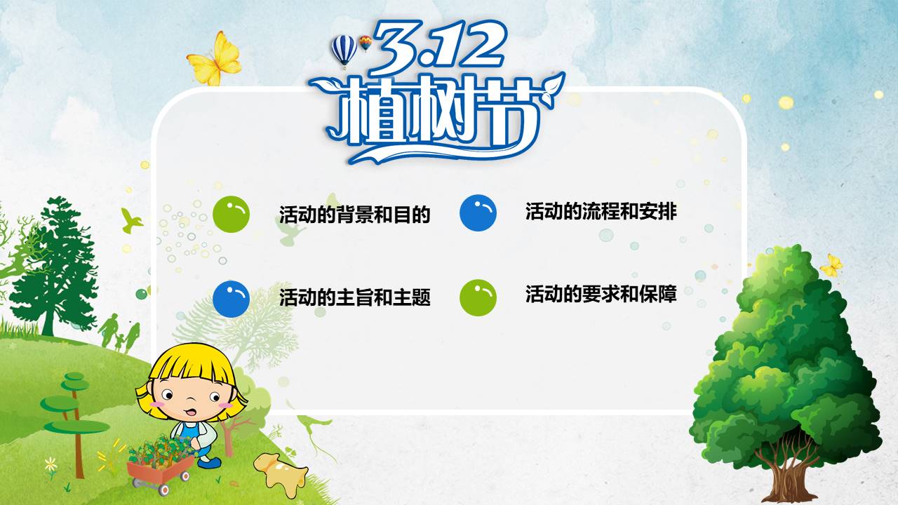 幼儿园中班植树节ppt模板