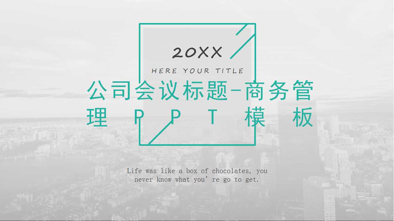 公司会议标题-商务管理PPT模板