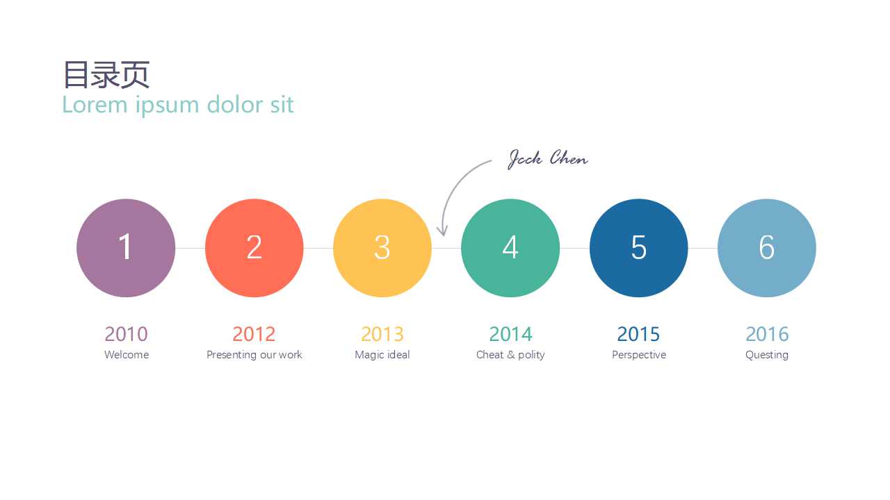 彩色欧美风通用国外PPT模板