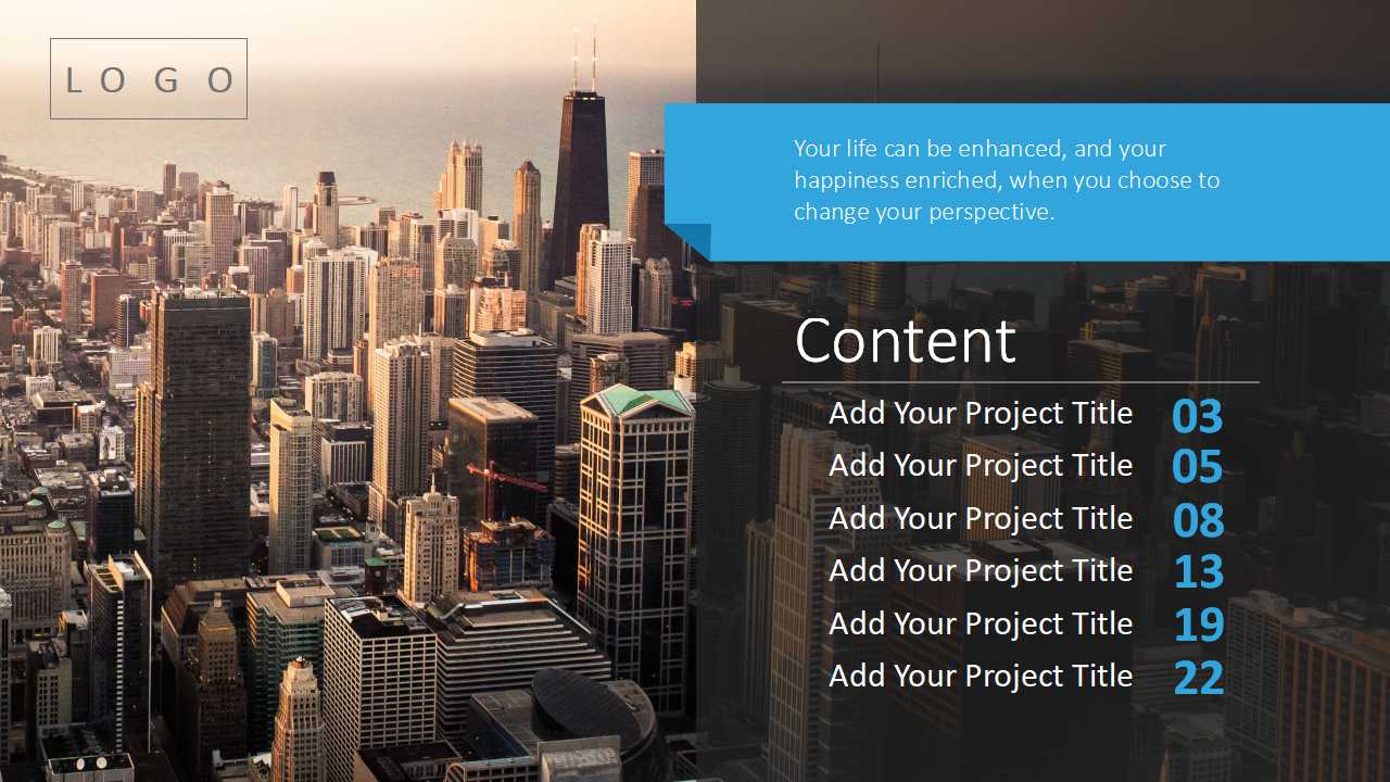 时尚感欧美风大气城市背景PPT模板