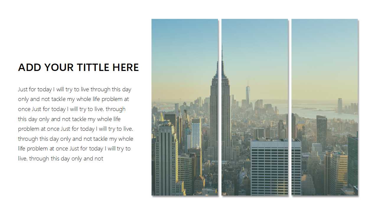 简洁大气欧美风城市高楼商务PPT模板