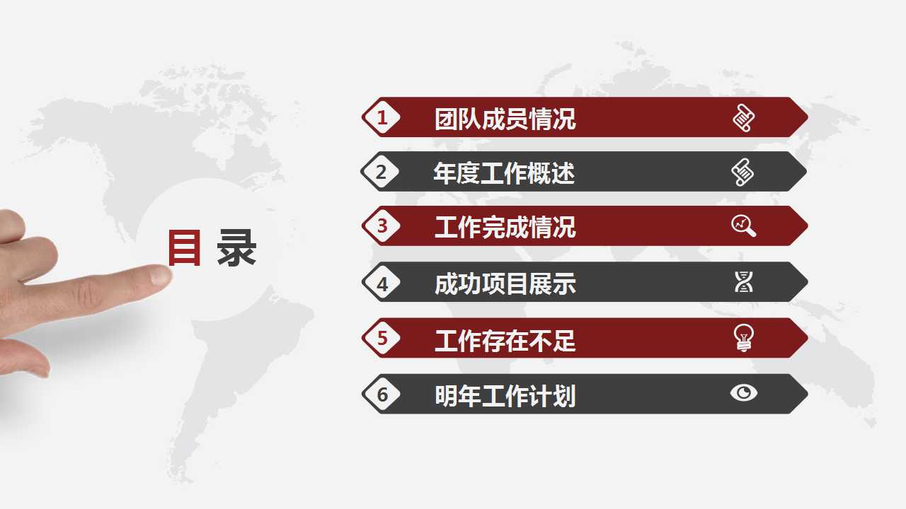 正规的红色商务模板PPT