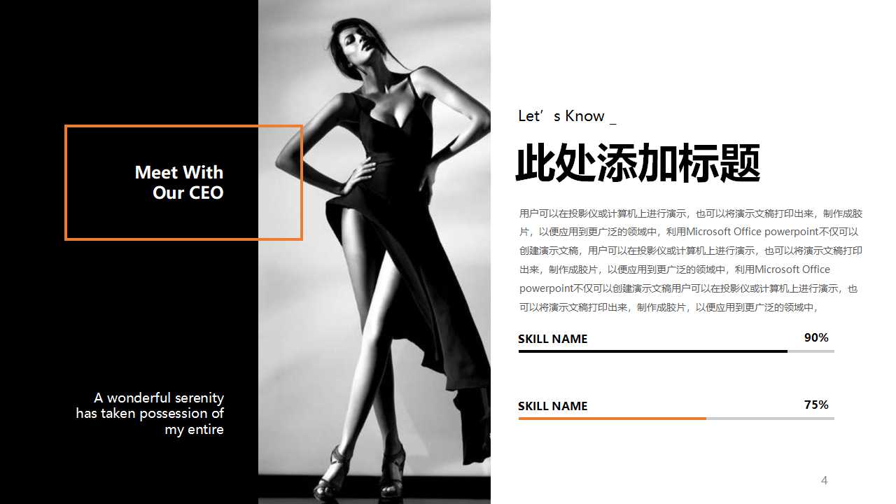 时尚欧美简约公司简介项目推广ppt模板