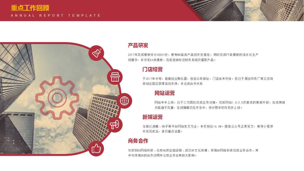 商务办公大楼PPT背景模板