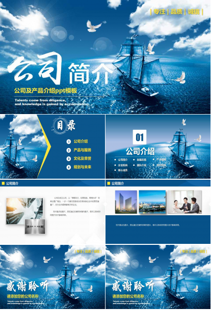公司及产品介绍ppt模板