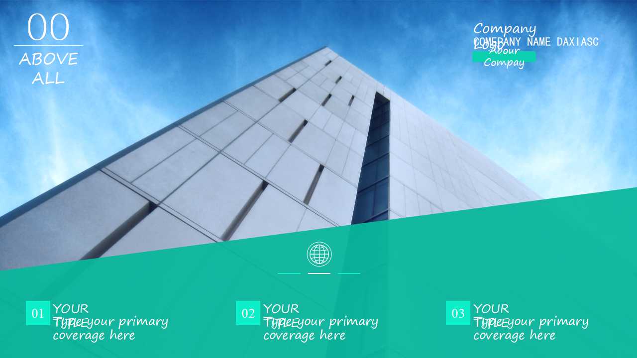 大气欧美扁平PPT模板