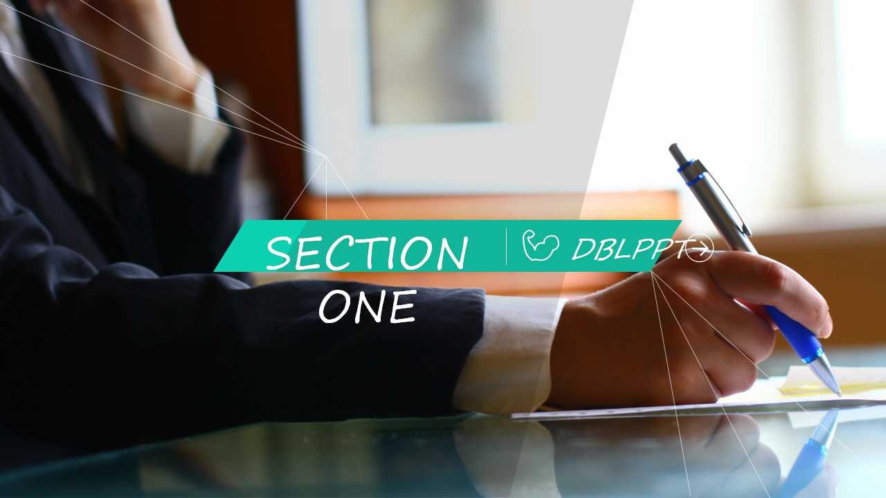 大气欧美扁平PPT模板