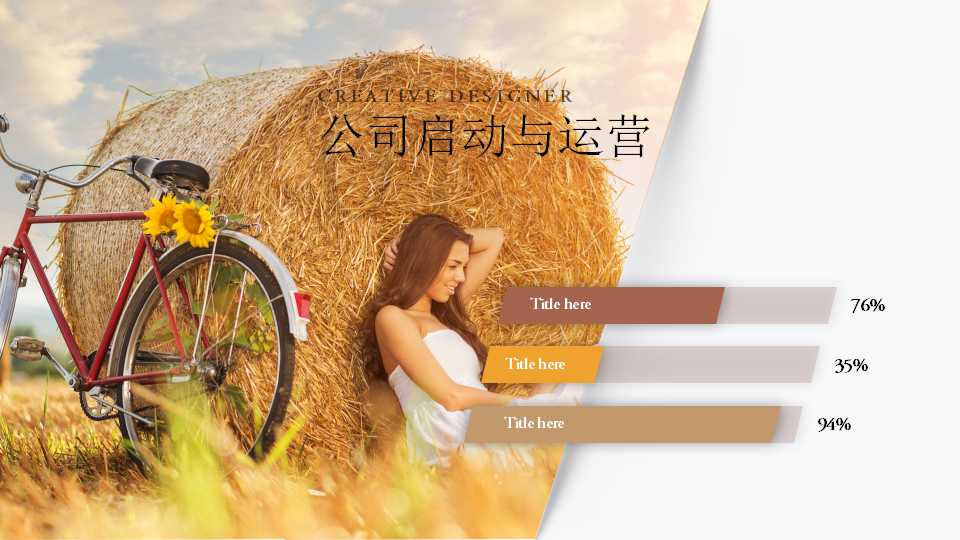 欧美风创意简约商务通用ppt模板