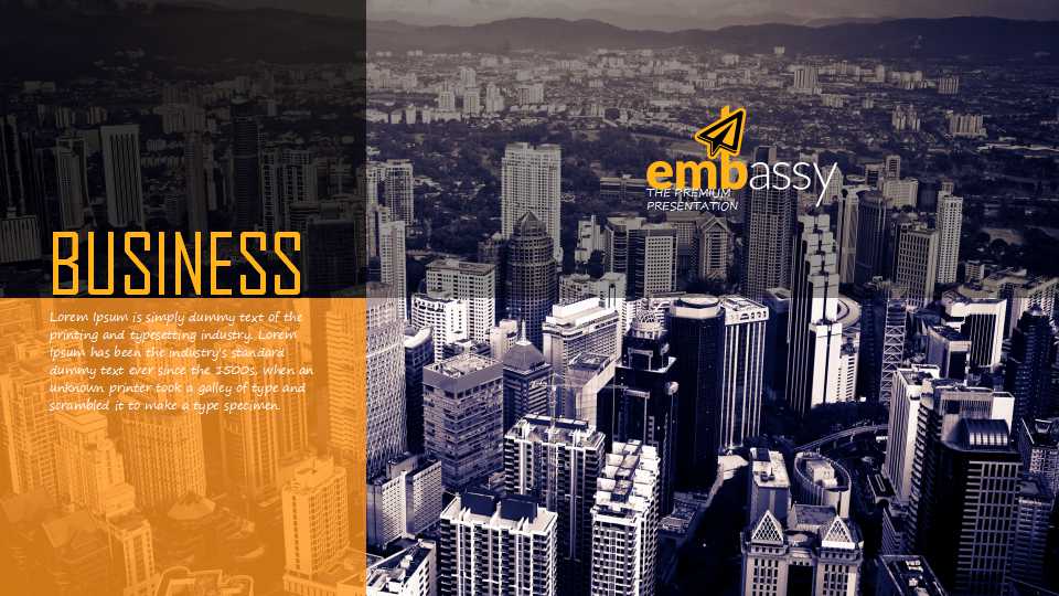 个性欧美范橙色总结PPT模板