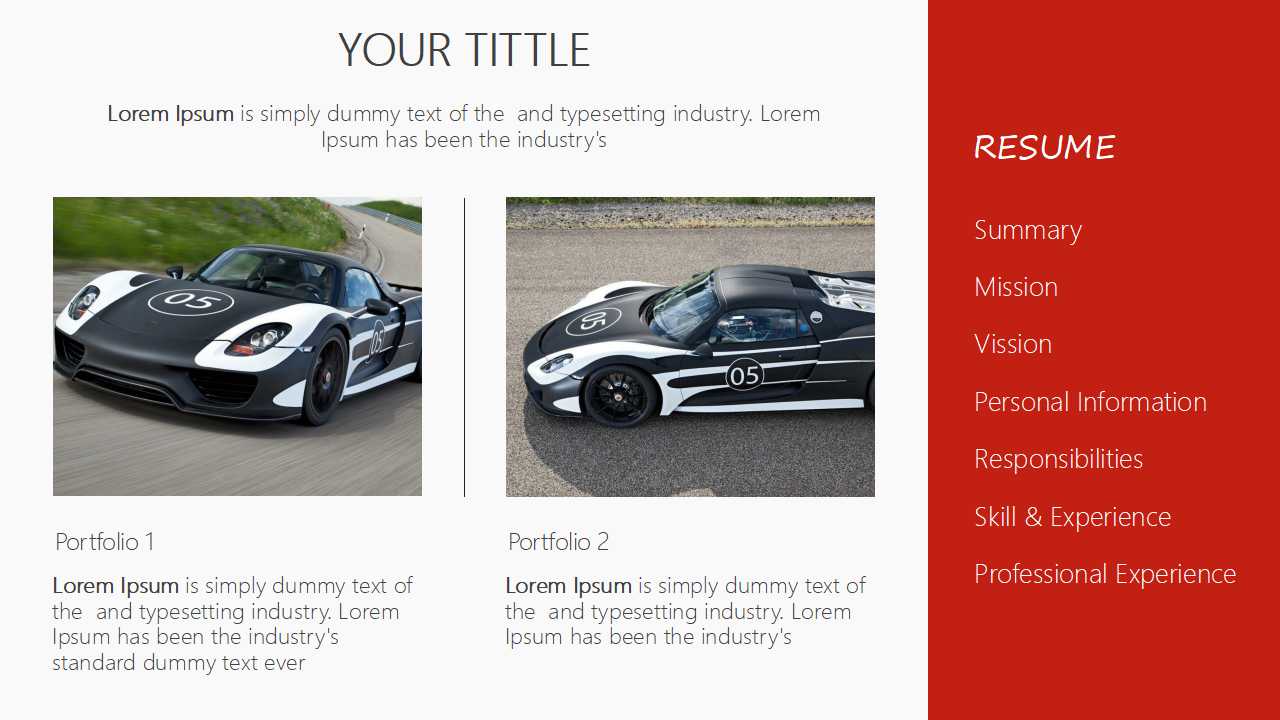 欧美范大气时尚个人简历PPT模板