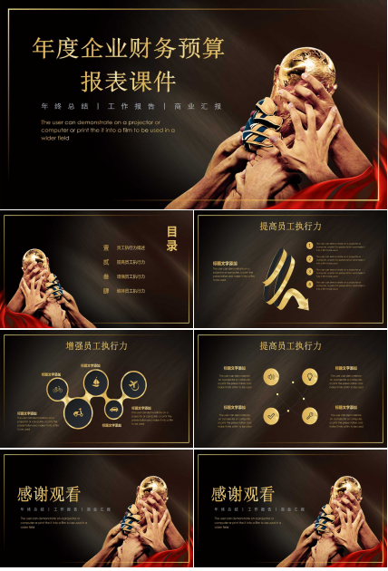 2012年度企业财务预算报表PPT课件