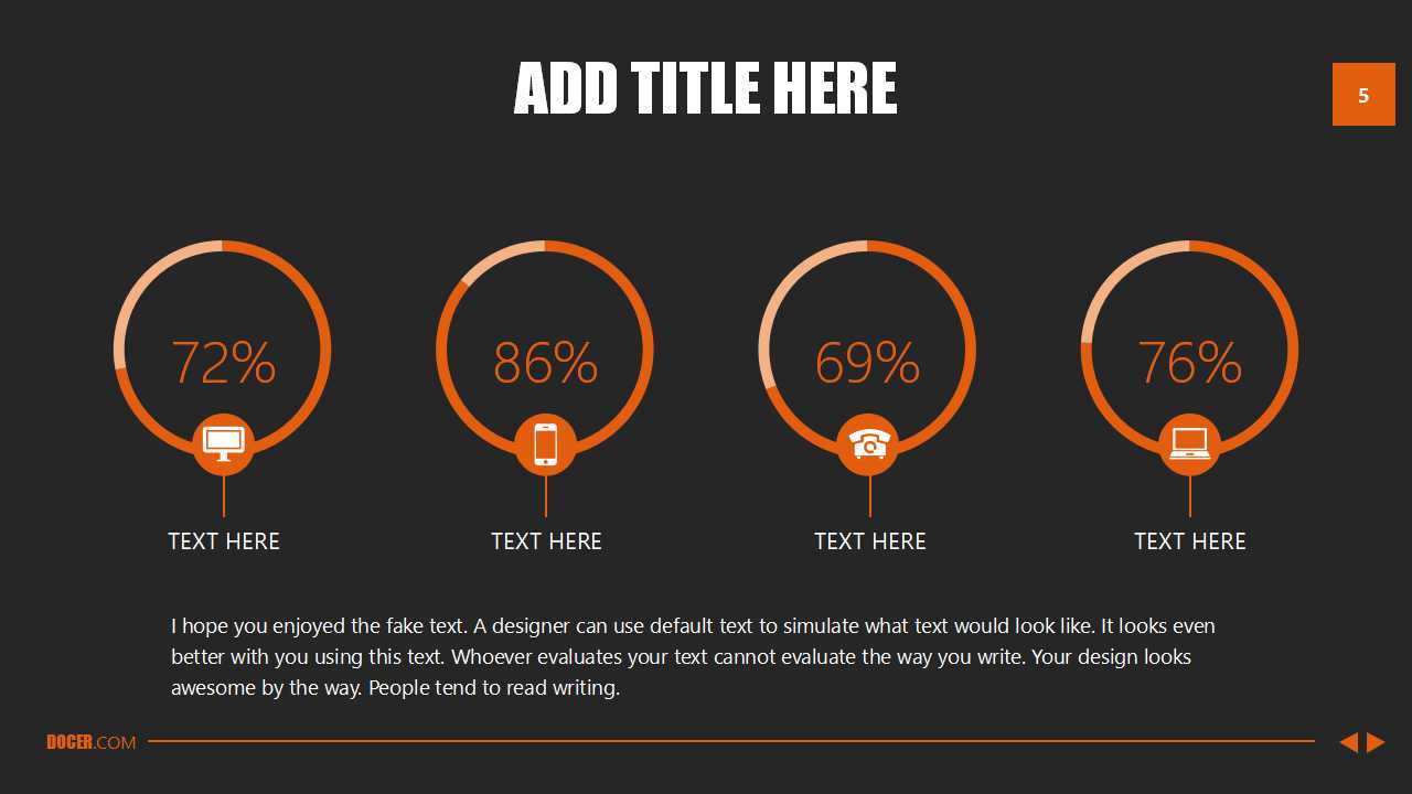 黄色纯正欧美风商务实用总结PPT模板