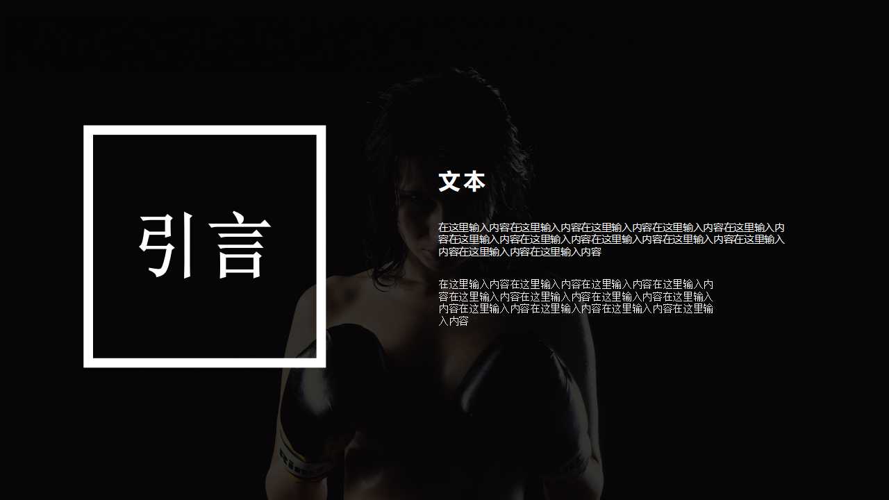 黑色欧美风年度工作总结ppt模板
