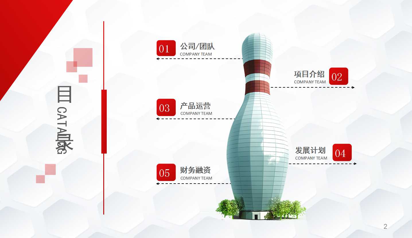 商务PPT模板下载（商务大楼）