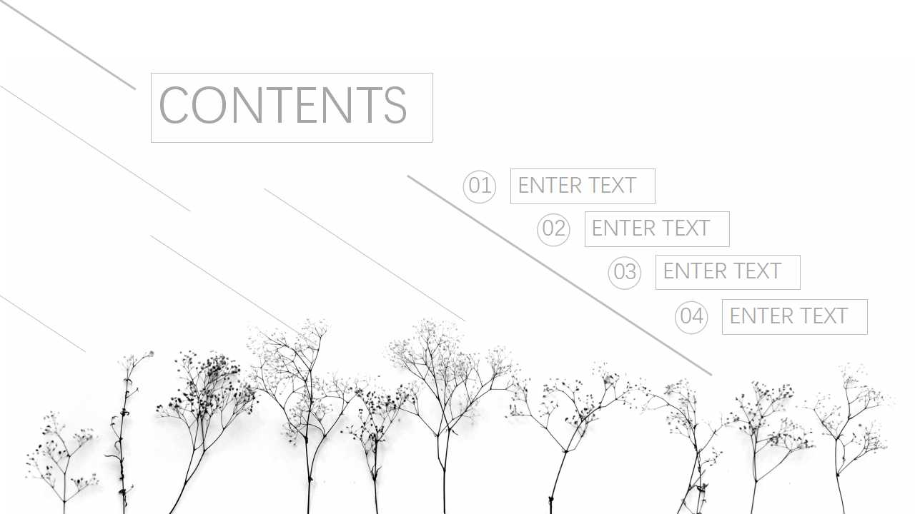 清新文艺欧美风简约ppt模板