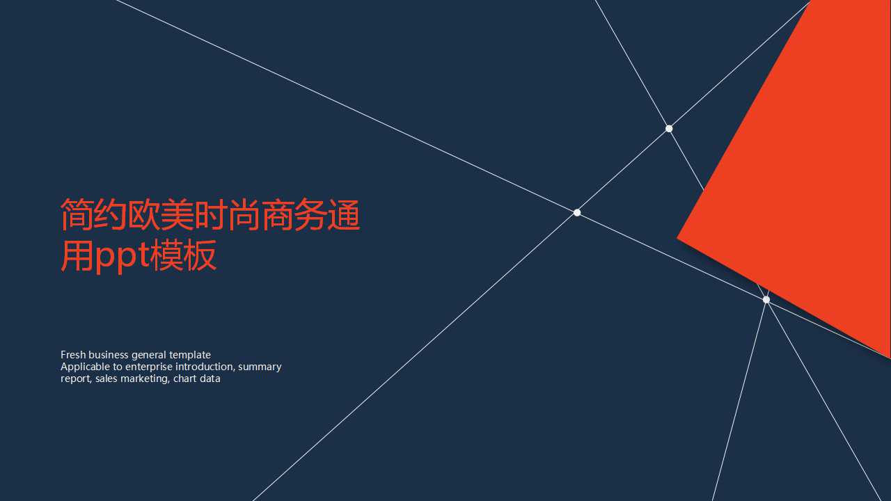 简约欧美时尚商务通用ppt模板