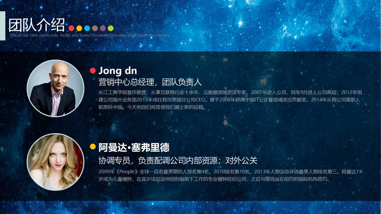 炫彩宇宙大气欧美风国外商务通用ppt模板