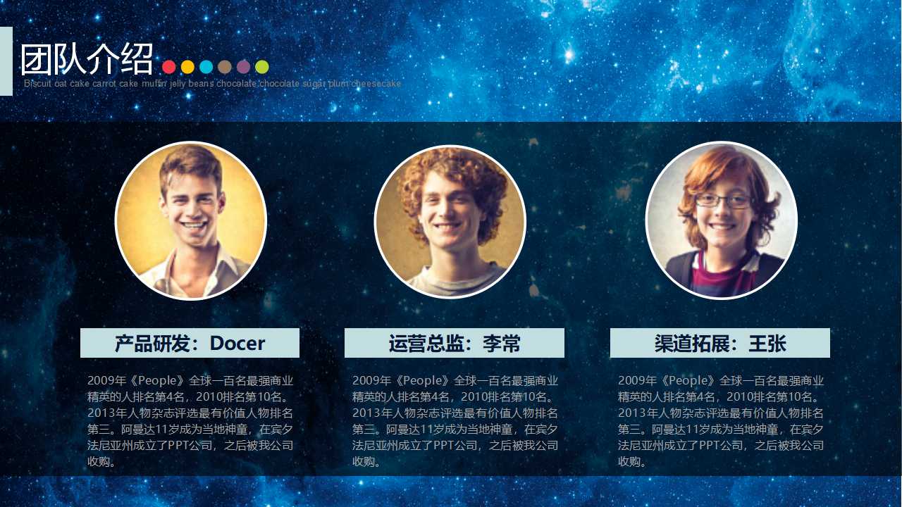 炫彩宇宙大气欧美风国外商务通用ppt模板