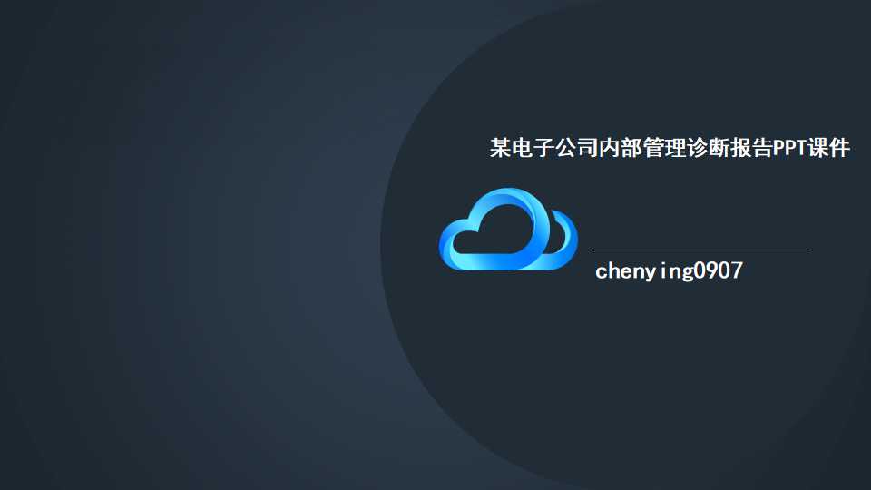 某电子公司内部管理诊断报告PPT课件
