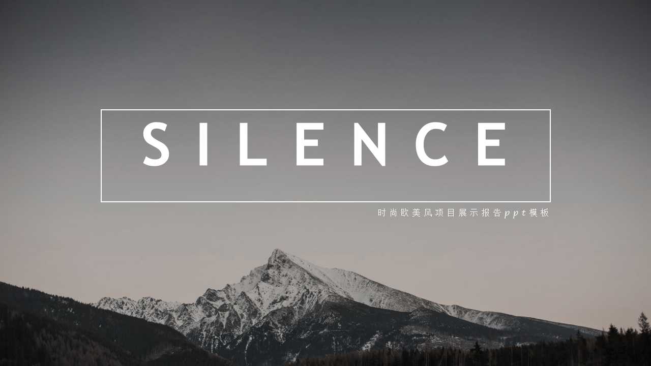 时尚欧美风项目展示报告ppt模板